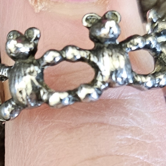 EUC Vintage Silver Teddy Bear Ring - Picture 6 of 11